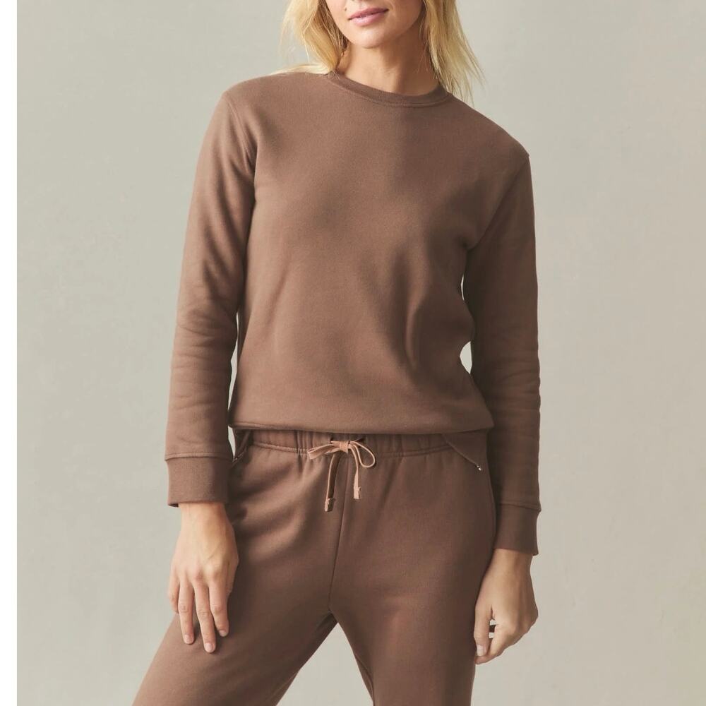 NWOT American Giant Women's Midweight Crewneck Soft Silt Brown Size Small